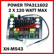 XH-M543 Power Class D TPA3116D2 Stereo Power Amplifier TPA3116 543