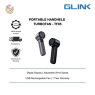 Glink Portable Cooling Handheld Fan TF85 with Rechargeable Battery, LCD Display TF85 Black/ Silver