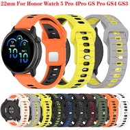 22mm Silicone Strap for Honor Watch 5 Pro 4Pro GS Pro GS4 GS3 Sport Watch Band Replacement Bracelet