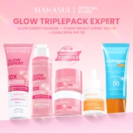 [Special Package] Hanasui Double Expert Glow Better Set 4 pcs + Power Bright Expert Serum - Real 10%