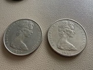 紐西蘭 50 分硬幣 1977 年和 1981 年