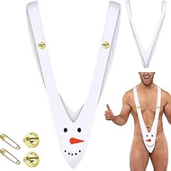 Men's String Christmas Underwear Mankini Borat Thong Funny Swimming G-Strings Thongs for Men Swimsui
