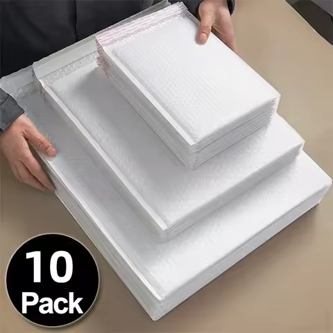 10Pcs/Set 13x15 hite Self-adhesive Waterproof Bubble Bag Small Business Mailing Package Waterproof B