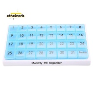 Monthly Pill Organizer 31 Compartments, 1 Per Day, 4 Week Full Month 31 Day Pill Organizer