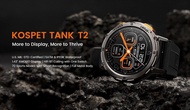 2023 新款 KOSPET 坦克 TANK T2   智能 手錶   SMART WATCH 藍芽通話 1.43 AMOLED屏  IP69K &amp; 5 ATM 防水 耐用戶外 藍牙 男士 🩸血壓測量 超高清  智能手環 運動加固