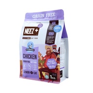 Neez+ อาหารแมว เกรดพรีเมี่ยม นีซพลัส เกรนฟรี ตัวแน่น ลดขนร่วง ไม่เค็ม 1 kg.