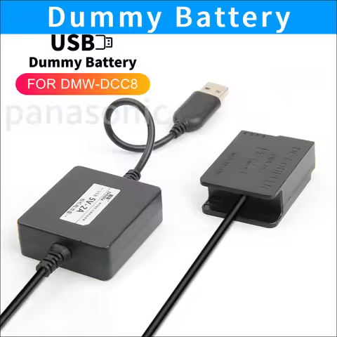 DMW-BLC12 dummy battery DMW-DCC8 Power adapter USB for Panasonic DMC G6 G7 G5 GH2 GH2K GH2S G81 G85 