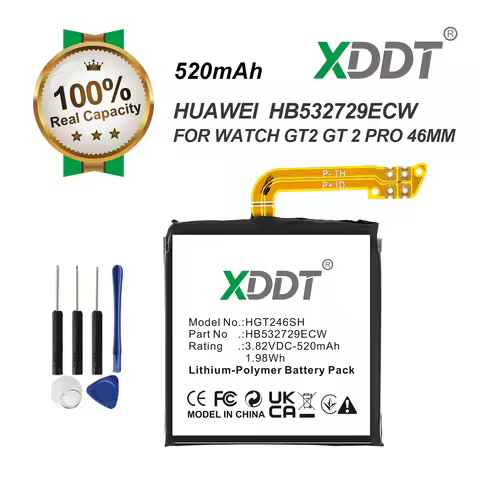 HB532729ECW Battery for Huawei Watch GT2 GT 2 Pro 46MM HB472023ECW For Huawei WATCH 2 GT2 42MM + Too