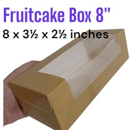 [10 pcs] 8x3.5x2.5" Fruitcake Banana Cake Loaf Box Side Window
