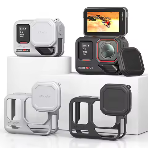 For Insta360 Ace Pro 2 Silicone Protective Case Shockproof Silicone Case/Anti-lost Strap/Neck Strap/