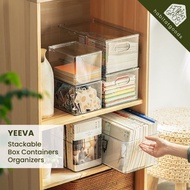 🇸🇬 Clear Stackable Storage Organiser Box with Cover, Home Organiser, habitatgoods