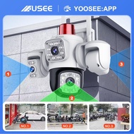 USEE S19 4G SIM (ซิม) YOOSEE กล้องวงจรปิด แสดงภาพพร้อมกัน3หน้าจอ Full HD 18MP กันน้ำ IP67 ระบบแจ้งเ