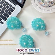 【Trend Front】For HOCO EW63 Case Solid Colour Seashell Soft Silicone Earphone Case Casing Cover NO.2
