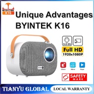 【SG READY STOCK】New BYINTEK K16 Smart LED Movie Full HD 1080P Projector Android WIFI Mobile 3D Cinem