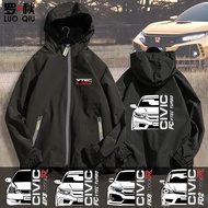 CIVIC CIVIC TypeR FK8 EP3 Car Peripheral Windproof Sunscreen Hooded Jacket Men Women Sports Outdoor 