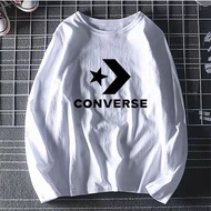 CONVERSE TSHIRT WOMEN MEN LENGAN PANJANG Baju Perempuan Lelaki Long Sleeves T-Shirt Sport Cotton Muslimah Viral Fashion