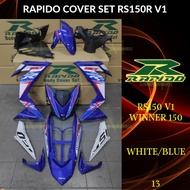 RAPIDO COVER SET RS150R/RS150 V1 WINNER 150 (13) BLUE (STICKER TANAM/AIRBRUSH) COVERSET