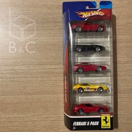 Hot Wheels Ferrari 5 Pack 2009 (Ferrari 599 GTB + F355 Spider + 550 Maranello + Ferrari 365 GTB/4 + 