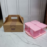 750ML RAYA JAR SET Bekas Makanan Bertutup Bekas Kuih Raya Bekas Plastik Transparent Food Storage Con