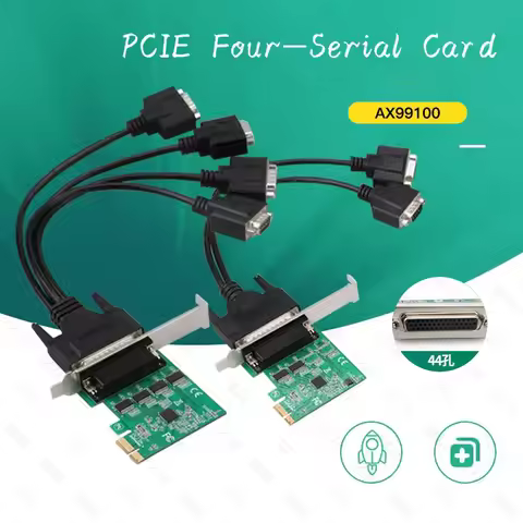 PCIE 1x To 4-port RS232 Serial Port Card Adapter 2-port 4-port Expansion Card Desktop General-purpos