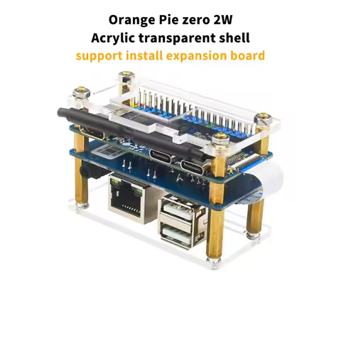 Orange Pi Zero 2W Acrylic Case Transparent Shell Protective Box Optional Copper Heatsink for Single 