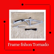 HITAM Fnhon Tornado Black Silver 20-22 inch Frameset+Handlepost