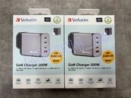 【全新行貨 門市現貨】Verbatim 4 Port 200W PD 3.0 &amp; QC 3.0 GAN Charger 充電器 (GNC-200U) 32210