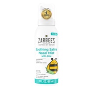 Zarbee's Baby Nasal Saline Spray, Soothing Sterile Mist with Aloe, Newborns & Up, Cleansing Nose Rel