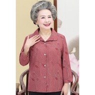 Grandma Clothes Spring Autumn Shirt Suits Middle-aged Elderly Spring Clothes Women Mother Clothes To
