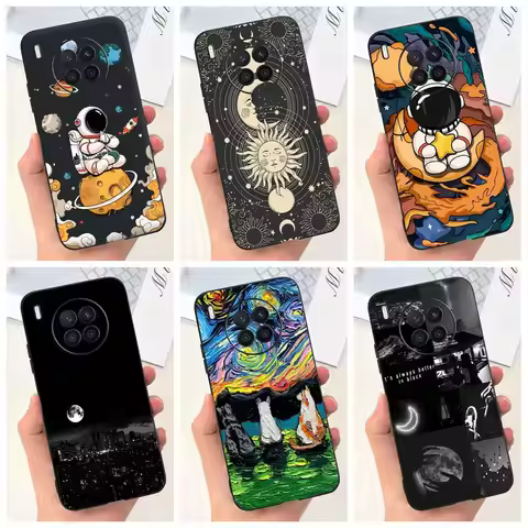 For Huawei Nova 8i Case NEN-L22 NEN-LX1 NEN-LX3 Lovely Astronaut Silicone Soft TPU Back Cover For Ho