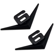 2Pcs Chrome 3D Metal Car V6 Engine Logo Emblem Rear Lid Trunk Racing Badge Coupe Turbo Sticker Decal