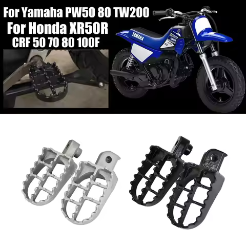 1pair Foot Pegs Rests Footpegs for Yamaha PW50 80 TW200 for XR50R CRF50 CRF70 CRF80 CRF100F Motorbik