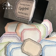 New Arrival Lamp Paperi Retro Note Boxed Border Label Sticker New Product Stamp Note Japan