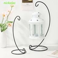 NICKOLAS Flower Stand, Retro 23-33cm Glass Ball Hanging Stand, Candlestick Portable Iron Art Ecological Bottle Stand Aquarium Fish Bowl
