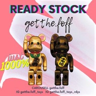 🙀現貨 BE@RBRICK BEARBRICK BECKONING CAT GOLD-PLATED EMISSION 1000% 發光招財貓 發光 金電鍍