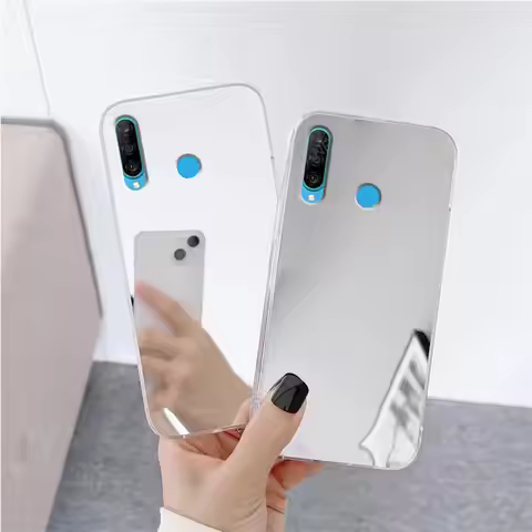 Glossy Mirror Silicone Case For Huawei P30 Lite P40 P50 P60 Pro Mate P 30 40 50 Back Cover P30lite P