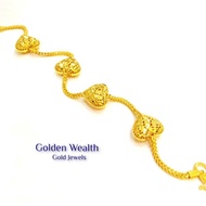 🚛916 Solid Gold Bracelet Gelang Tangan Padu  Emas 916 黄金手链