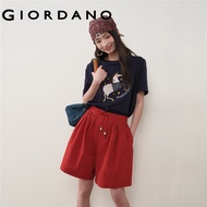 GIORDANO WOMEN Women Elastic Waist Casual Pants 18406603