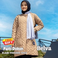 Hijacket Belva series Ivory warm waterproof hijabers jacket