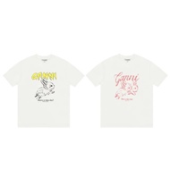 Ganni Women's Bunny Print Summer T-shirt - Casual Short Sleeve