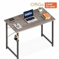 OffiGo SG Computer Desk with Headphone Holder Black Wooden Study Table for Home Office
