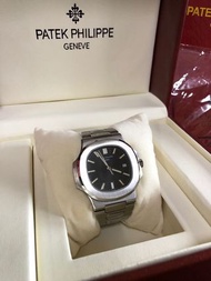 patek philippe pp 百達翡麗 金鷹 黑面 鋼帶 鋼錶帶 文錶 紳士 高檔