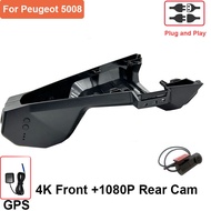 4K Front&1080P rear camera wifi dvr For Peugeot 3008 4008 5008 DS4 DS5 DS5LS DS6 DS7 DS9 Citroen C2 
