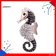 [JM] Fashion Animal Sea Horse Brooch Pin Women Rhinestone Club Bridal Accessory Gift