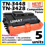 5x TN-3448 TN3448 TN-3428 Compatible With Brother HL-L5100DN HL-L6400DW DCP-L5600DN MFC-L5900DN MFC-