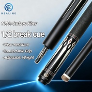 Custom Carbon Fiber Break Cue 1/2 Split Pool Billiard Cue Stick Low Deflection 13.9mm Tip 147cm for 