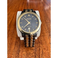 USED ELGIN Ultra Slim Black/Gold Men's Watch +2