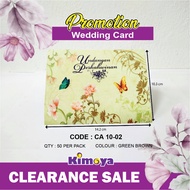 [Ready Stock] 50Pcs Wedding Card (CA 10-01 - CA 10-06)