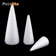 [PETSOLA] Craft Foam Cones- 3Pcs Cone-Shaped Polystyrene Foam for Arts and Craft Use -