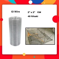 2" x 2" x 15# Gauge Galvanized BRC Welded Iron Netting Garden support Netting / Dawai Jaring